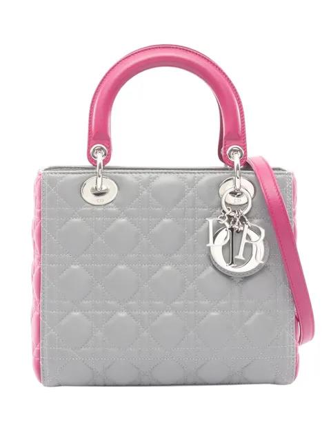 2014 Medium Lambskin Cannage Lady Dior satchel by CHRISTIAN DIOR 