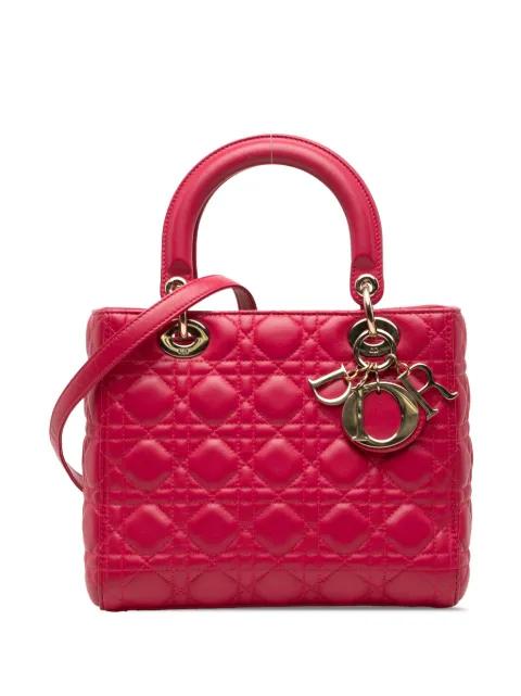 2014 Medium Lambskin Cannage Lady Dior satchel by CHRISTIAN DIOR 2014 Medium Lambskin Cannage Lady Dior satchel by CHRISTIAN DIOR