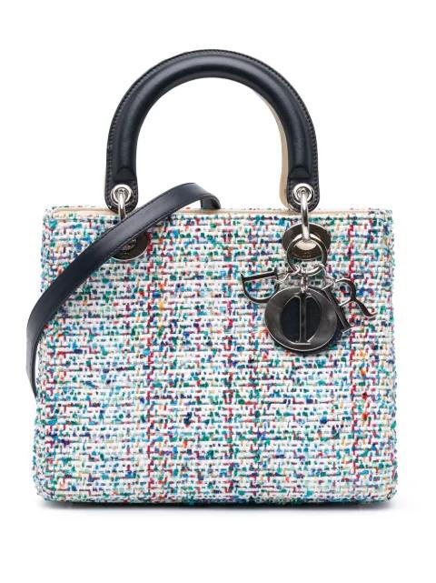 2014 Medium Tweed Lady Dior satchel by CHRISTIAN DIOR 
