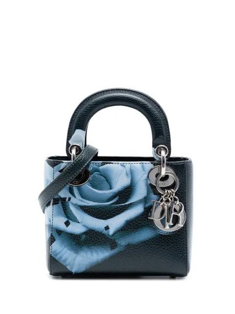2014 Mini Deerskin Floral Print Lady Dior satchel by CHRISTIAN DIOR 