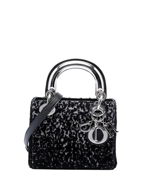 2014 Mini Fabric Lame Lady Dior satchel by CHRISTIAN DIOR 