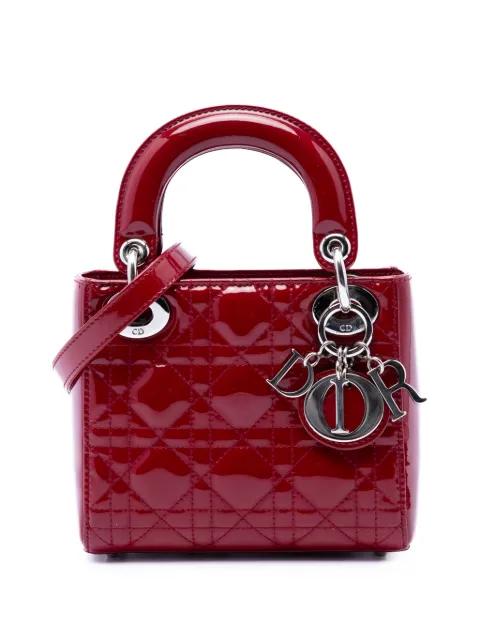 2014 Mini Patent Cannage Lady Dior satchel by CHRISTIAN DIOR 
