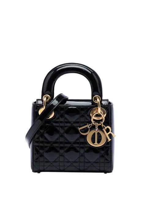 2014 Mini Patent Cannage Lady Dior satchel by CHRISTIAN DIOR 
