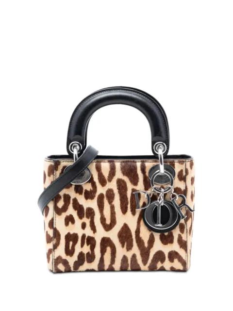 2014 Mini Pony Hair Leopard Print Lady Dior satchel by CHRISTIAN DIOR 