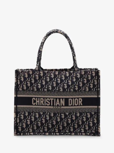 2015-2026 Medium Oblique Embroidered Canvas Book tote bag by CHRISTIAN DIOR 