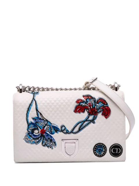 2015 Medium Lambskin Embroidered Diorama Flap crossbody bag by CHRISTIAN DIOR 