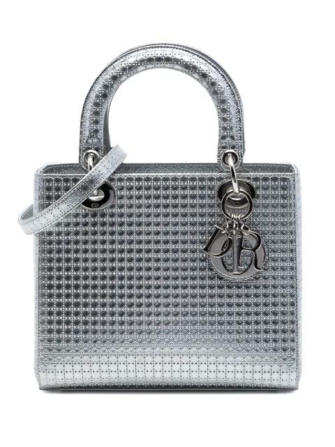 2015 Medium Metallic Patent Microcannage Lady Dior satchel by CHRISTIAN DIOR 