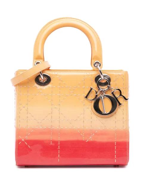 2015 Medium Ombre Patent Cannage Lady Dior satchel by CHRISTIAN DIOR 