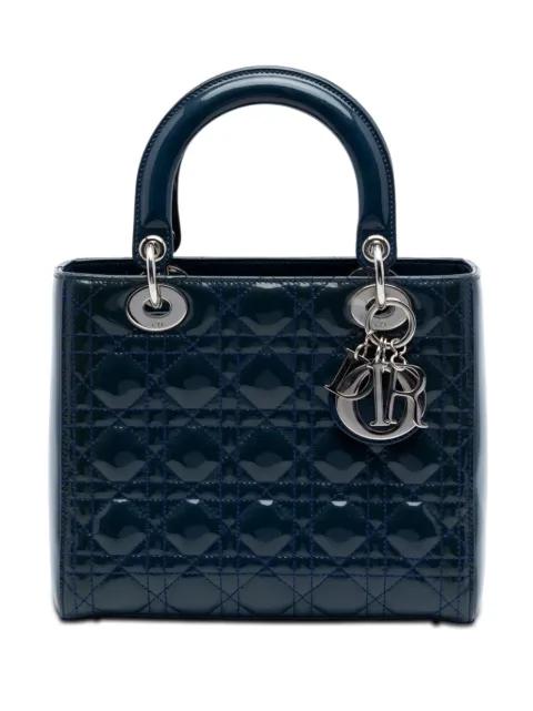 2015 Medium Patent Cannage Lady Dior satchel by CHRISTIAN DIOR 