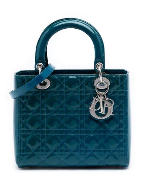 2015 Medium Patent Cannage Lady Dior satchel by CHRISTIAN DIOR 