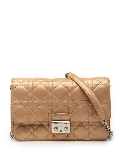2015 Metallic Lambskin Cannage Miss Dior Promenade crossbody bag by CHRISTIAN DIOR 