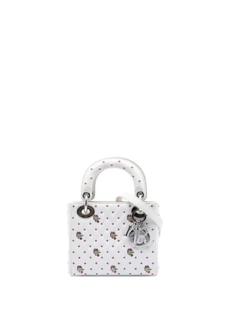 2015 Mini Embroidered Calfskin Lady Dior satchel by CHRISTIAN DIOR 