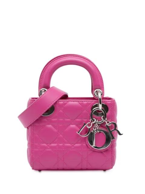 2015 Mini Lambskin Cannage Lady Dior satchel by CHRISTIAN DIOR 