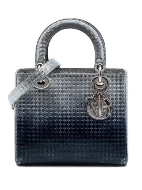 2016 Medium Ombre Metallic Patent Microcannage Lady Dior satchel by CHRISTIAN DIOR 