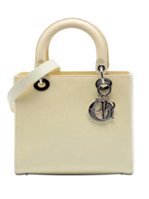 2016 Medium Patent Microcannage Lady Dior satchel by CHRISTIAN DIOR 