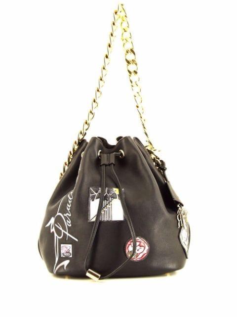 2016 logo-patches bucket bag by CHRISTIAN DIOR 