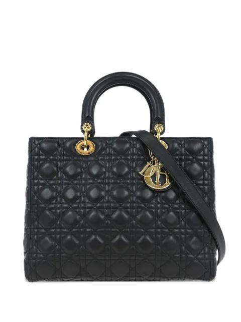 2017 Lady Dior Cannage leather tote bag by CHRISTIAN DIOR 