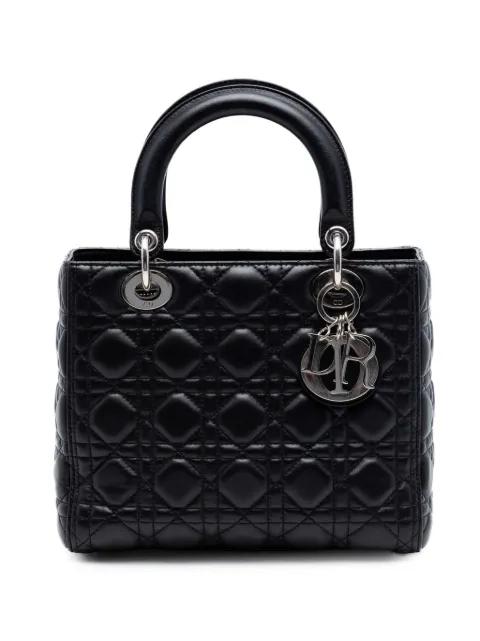 2017 Medium Lambskin Cannage Lady Dior satchel by CHRISTIAN DIOR 