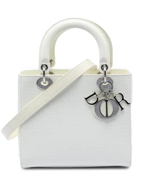 2017 Medium Patent Microcannage Lady Dior satchel by CHRISTIAN DIOR 