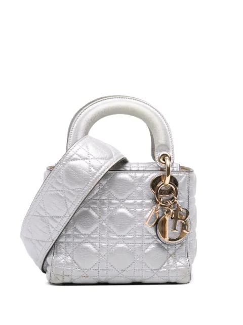 2017 Mini Metallic Grained Calfskin Cannage Lady Dior satchel by CHRISTIAN DIOR 
