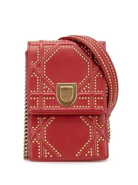 2017 Studded Lambskin Vertical Diorama crossbody bag by CHRISTIAN DIOR 