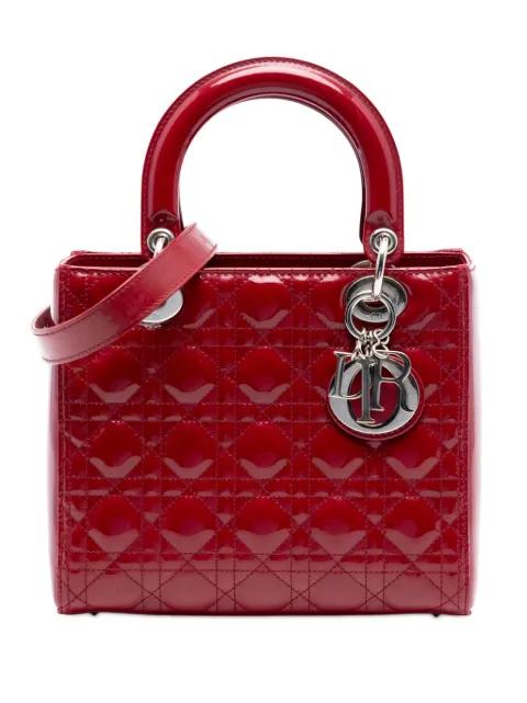 2018 Medium Patent Cannage Lady Dior satchel by CHRISTIAN DIOR 
