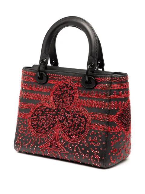 2018 Medium Smooth Calfskin Embroidered Heart Playing Cards Lady Dior satchel by CHRISTIAN DIOR 2018 Medium Smooth Calfskin Embroidered Heart Playing Cards Lady Dior satchel by CHRISTIAN DIOR