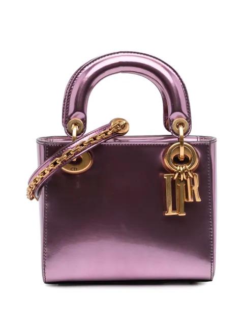 2018 Mini Metallic Glazed Calfskin Lady Dior satchel by CHRISTIAN DIOR 
