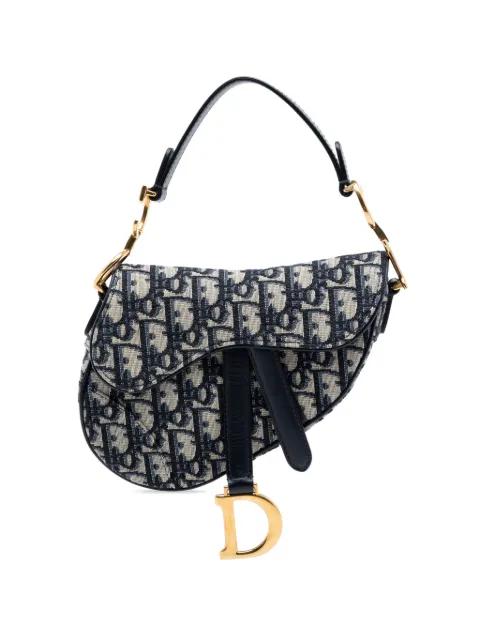 2018 Mini Oblique Canvas Saddle Bag satchel by CHRISTIAN DIOR 