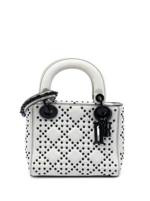 2018 Mini Ultra Matte Calfskin Cannage Studded Supple Lady Dior satchel by CHRISTIAN DIOR 