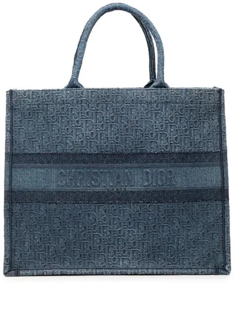 2019 Large Oblique Denim Book tote bag by CHRISTIAN DIOR 