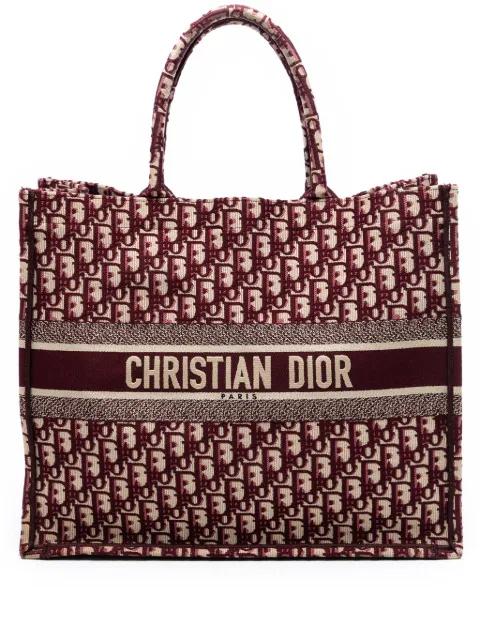 2019 Large Oblique Embroidered Canvas Book tote bag by CHRISTIAN DIOR 