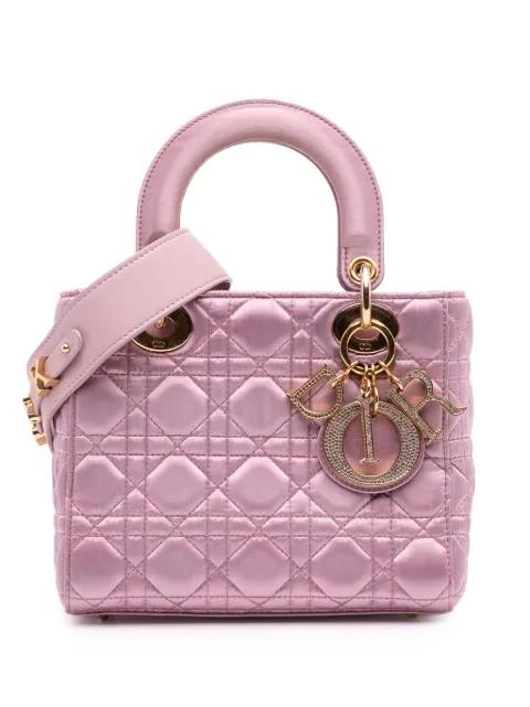 2019 Small Satin Cannage Swarovski Lady Dior satchel by CHRISTIAN DIOR 