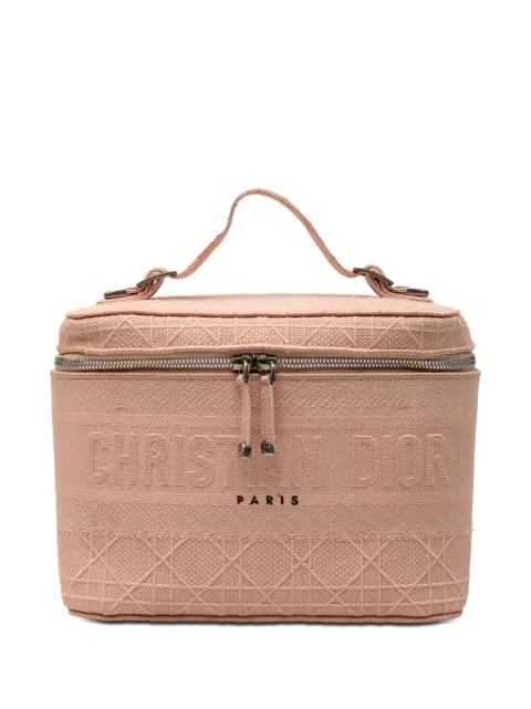 2020 Diortravel Canvas Cannage D Lite Case vanity bag by CHRISTIAN DIOR 