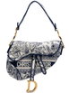 2020 Embroidered Canvas Toile de Jouy Saddle Bag shoulder bag by CHRISTIAN DIOR 2020 Embroidered Canvas Toile de Jouy Saddle Bag shoulder bag by CHRISTIAN DIOR