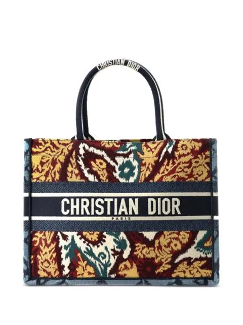 2020 Medium Canvas Embroidered Paisley Book tote bag by CHRISTIAN DIOR 