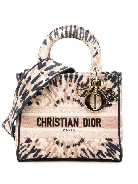 2020 Medium Embroidered Canvas Tie Dye Lady D Lite satchel by CHRISTIAN DIOR 