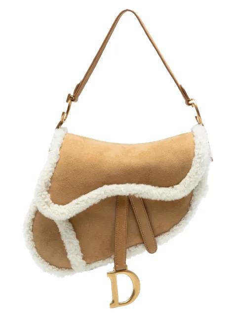 2020 Shearling Suede Saddle Bag shoulder bag by CHRISTIAN DIOR 