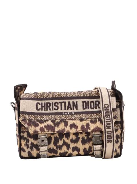 2021-2022 Mizza Small Embroidered Canvas Leopard DiorCamp Messenger Bag crossbody bag by CHRISTIAN DIOR 