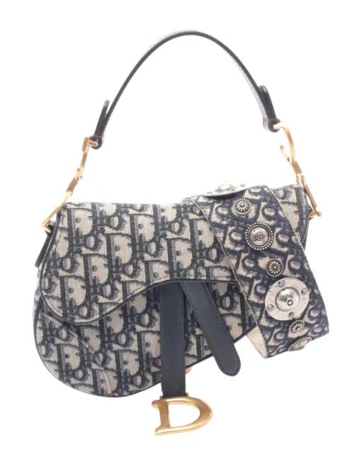 2021-2026 Mini Oblique Canvas Saddle Bag satchel by CHRISTIAN DIOR 