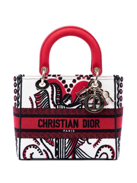 2021 Medium Embroidered Canvas Cupidon Lady D Lite satchel by CHRISTIAN DIOR 