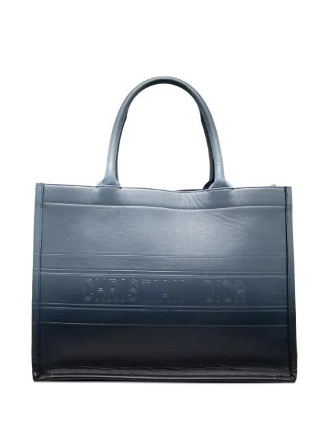 2021 Medium Ombre Embossed Leather Book tote bag by CHRISTIAN DIOR 