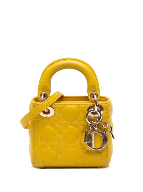 2021 Micro Lambskin Cannage Lady Dior satchel by CHRISTIAN DIOR 