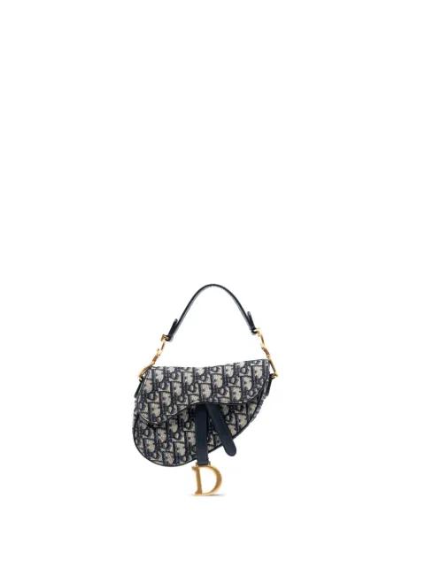 2021 Mini Oblique Canvas Saddle Bag satchel by CHRISTIAN DIOR 