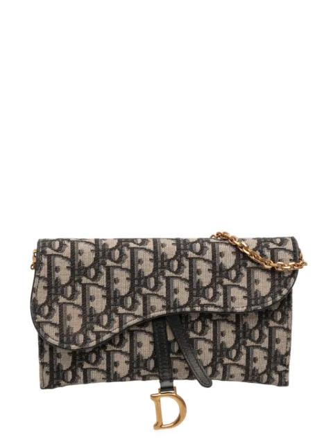 2021 Oblique Canvas Saddle Wallet On Chain crossbody bag by CHRISTIAN DIOR 