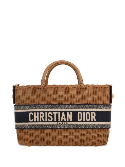 2021 wicker-canvas tote bag by CHRISTIAN DIOR 