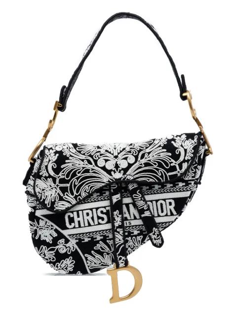 2022 Canvas Embroidered Ornamental Cornely Saddle Bag shoulder bag by CHRISTIAN DIOR 