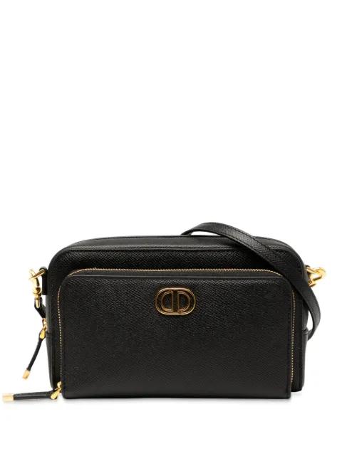 2022 Grained Calfskin Caro Double Pouch crossbody bag by CHRISTIAN DIOR 