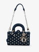 2022 Micro Denim Embroidered Star Lady D Joy satchel by CHRISTIAN DIOR 