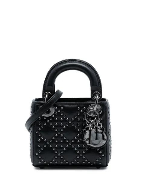 2022 Micro Lambskin Cannage Studded Supple Lady Dior satchel by CHRISTIAN DIOR 